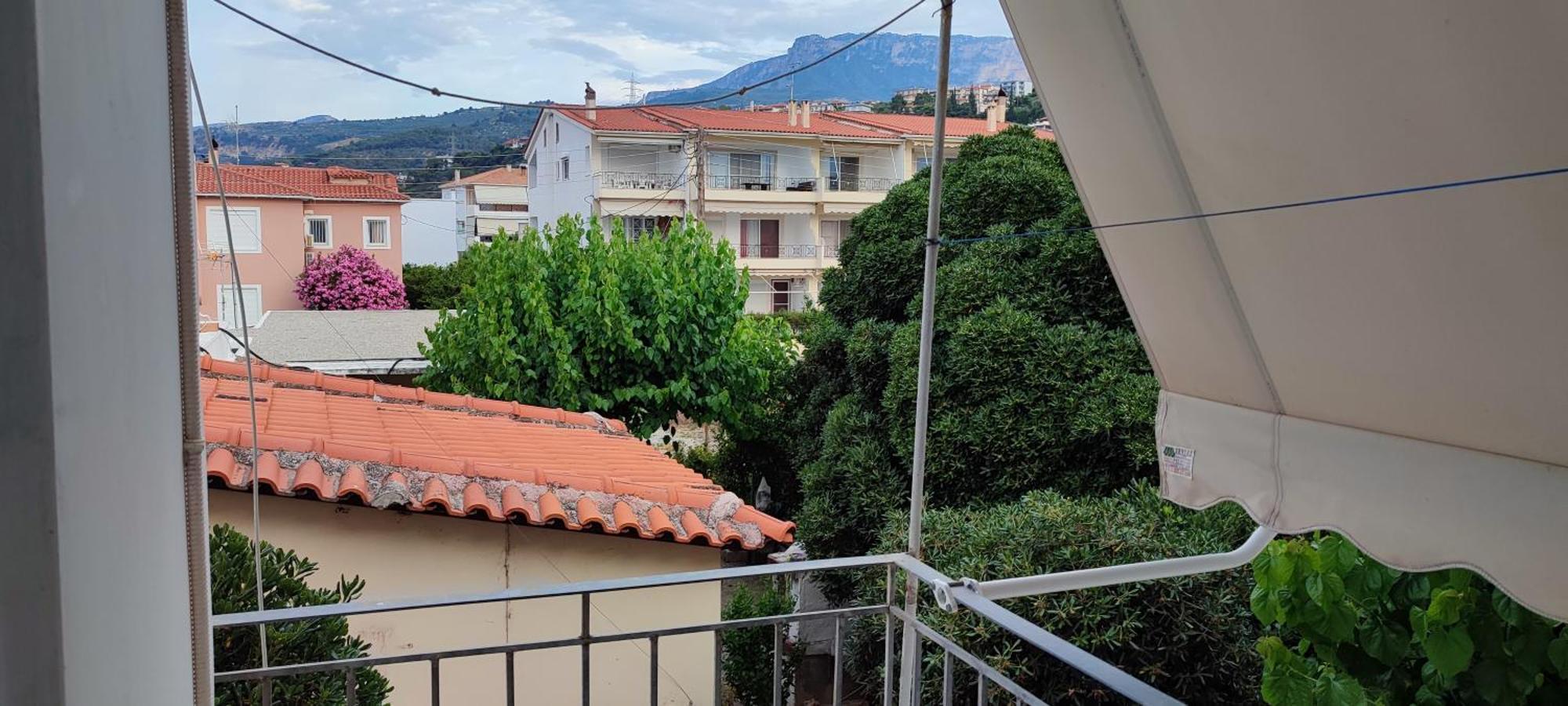 Balcony To Waves Apartment Aigeira Bagian luar foto